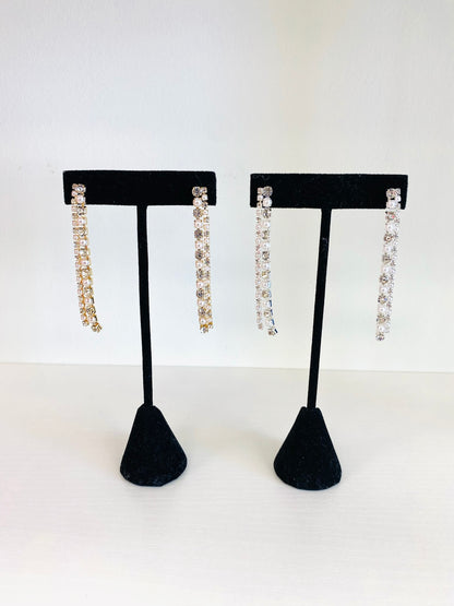 Rhinestone Pearl Drop Earrings