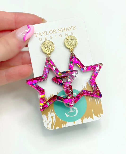 TS Open Star Earrings